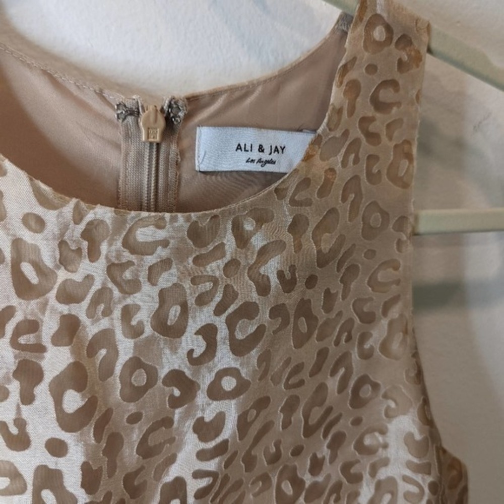 Ali & Jay Tan Leopard Print Polyester Blend Sleeveless Size S‎ Dress - Picture 3 of 5